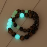 Buddha Stones 2Pcs Tiger Eye Glowstone Luminous Bead Protection Couple Bracelet Bracelet BS 1