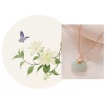 Buddha Stones 925 Sterling Silver Natural Hetian Jade Zircon Butterfly Luck Necklace Pendant Necklaces & Pendants BS 5