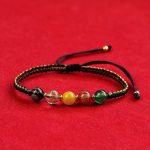 Buddha Stones Five Directions Gods of Wealth Agate Handmade Protection String Braid Bracelet Bracelet BS 2