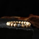 Buddha Stones Tibet Peach Wood Lotus Cinnabar Bagua Yin Yang Luck Wealth Bracelet Bracelet BS 8mm Lotus Flower (Enlightenment ♥ New Beginning)