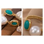 Buddha Stones 925 Sterling Silver Pearl Turquoise Healing Ring Earrings Necklace Pendant Necklaces & Pendants BS 4