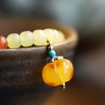 Natural Hetian Jade Pumpkin Amber Red Agate Crystal Prosperity Bracelet Bracelet BS 13