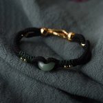 Buddha Stones Tibetan Jade Lucky Black Rope Couple Bracelet Bracelet BS 1