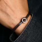 Buddha Stones  925 Sterling Silver Handmade Button Protection Weave String Bracelet Bracelet BS 7