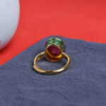 Buddha Stones 925 Sterling Silver Red Corundum Courage Ring Rings BS 12