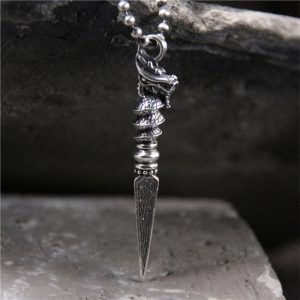 ❗❗❗A Flash Sale- Buddha Stones 925 Sterling Silver Year of the Dragon Design Dorje Vajra Protection Necklace Pendant Necklaces & Pendants BS 925 Sterling Silver