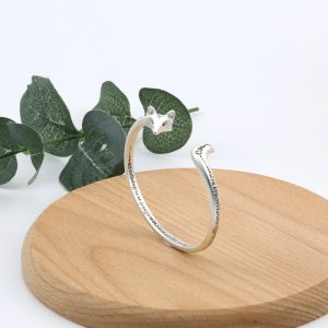 Buddha Stones Cute Fox Engraved Luck Copper Cuff Bracelet Bangle Bracelet Bangle BS Fox