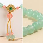 Buddha Stones Green Aventurine Luck Bead Tassel Bracelet Bracelet BS 8