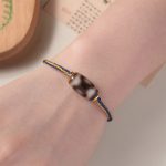 Buddha Stones Tibetan Three-eyed Dzi Bead Luck Happiness Bracelet Bracelet BS 4
