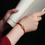 Jade Cinnabar Lucky Tiger String Bracelet