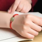 Jade Cinnabar Lucky Tiger String Bracelet