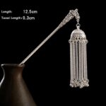 Buddha Stones Water Drop Lily of the Valley Flowers Tassels Confidence Hairpin Hairpin BS 15