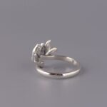 Buddha Stones 925 Sterling Silver Lotus Flower New Beginning Adjustable Ring Ring BS 3