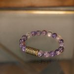 Buddha Stones White Crystal Red Hematoid Quartz Gold Rutilated Quartz Purple Phantom Protection Bracelet Bracelet BS 24