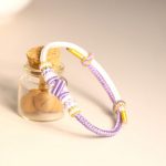 Buddha Stones Two-Color Rope Handcrafted Eight Thread Peace Knot Luck Connection Bracelet Bracelet BS 11