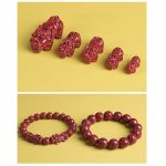 Buddha Stones Natural Double PiXiu Cinnabar Om Mani Padme Hum Wealth Luck Bead Bracelet Bracelet BS 10