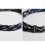 Buddha Stones 925 Sterling Silver Koi Fish Wealth Reincarnation Knot Braid String Bracelet Bracelet BS 8