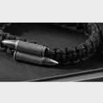 Buddha Stones 925 Sterling Silver Bullet Design Braided Rope Bracelet Bracelet BS 9