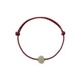Buddha Stones 925 Sterling Silver Plated Gold Hetian Jade Lotus Luck Red String Bracelet Bracelet BS 7