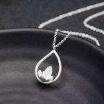 Buddha Stones 925 Sterling Silver Lotus Flower Floral Enlightenment Necklace Pendant Necklaces & Pendants BS 3