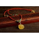 Buddha Stones 925 Sterling Silver Natural Red Agate Amber Peony Confidence Charm Necklace Pendant Necklaces & Pendants BS 4