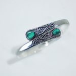 Buddha Stones Zircon Water Drop Pattern Healing Cuff Bracelet Bangle Bracelet Bangle BS 2