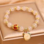 Buddha Stones Year of the Dragon White Agate Green Aventurine Peace Buckle Luck Bracelet (Extra 30% Off | USE CODE: FS30) Bracelet BS White Agate(Luck♥Positivity)(Wrist Circumference 14-16cm)