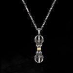 Buddha Stones Tibetan Dorje Vajra Design Wealth Necklace Pendant Necklaces & Pendants BS 3