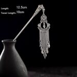 Buddha Stones Water Drop Lily of the Valley Flowers Tassels Confidence Hairpin Hairpin BS 46