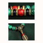 Buddha Stones Tibetan 108 Mala Malachite Beads Bracelet Necklace Bracelet BS 9