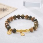Buddha Stones Green Sandalwood Fu Character Bamboo Soothing Bracelet Bracelet BS 2