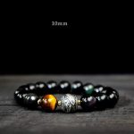 Buddha Stones To Experience a Reversal of Fortune Rainbow Obsidian Gold Sheen Obsidian Protection Bracelet Bracelet BS 10mm Rainbow Obsidian