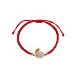 Buddha Stones 925 Sterling Silver Year of the Rabbit Hetian White Jade Luck Red String Protection Bracelet Bracelet BS 6