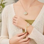 Buddha Stones Natural Hetian Jade Bead Double Peace Buckle Fu Character Abundance Braided Bracelet Bracelet BS 23