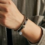 Buddha Stones 925 Sterling Silver Swastika Wheat Pattern Handmade Luck Bracelet Bracelet BS 4