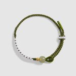 Buddha Stones 925 Sterling Silver Hetian Jade Bead Luck Braided Rope Bracelet 4