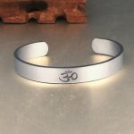 Buddha Stones Tibetan OM Symbol Mindfulness Cuff Bracelet Bangle Bracelet Bangle BS 3