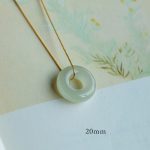 Buddha Stones Natural Round Jade Peace Buckle Luck Abundance Necklace Pendant Necklaces & Pendants BS Jade 20mm