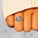 Buddha Stones Sterling Silver Lotus Zircon Blessing Protection Ring Ring BS 5