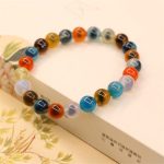 Buddha Stones Colorful Candy Agate Healing Strength Bead Bracelet Bracelet BS 5