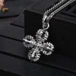 Buddha Stones 925 Sterling Silver Double Dorje Vajra Spiritual Strength Necklace Pendant Necklaces & Pendants BS 4