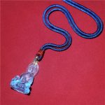 Buddha Stones Blue Tathagata Buddha Medicine Buddha Liuli Crystal Serenity Amulet Necklace Pendant Necklaces & Pendants BS 6