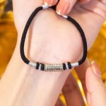 Buddha Stones 925 Sterling Silver Om Mani Padme Hum Wisdom Braided Rope Bracelet Bracelet BS 9