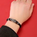 Buddha Stones 999 Sterling Silver Dragon Luck Handcrafted Braided Child Adult Bracelet Bracelet BS 7