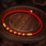 Buddha Stones 999 Gold Beads Luck King Kong Knot Handmade Braided Protection Bracelet Bracelet BS 15