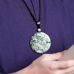 Buddha Stones Mountain Landscape Jade Abundance String Necklace Necklaces & Pendants BS 4