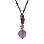 Buddha Stones Tibetan Jade Harmony Necklace Necklace BS Amethyst