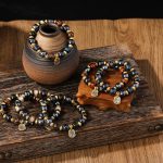 Buddha Stones Tibetan Zakiram Goddess of Wealth Liuli Glass Incense Ash Porcelain Bead Luck Bracelet (Extra 30% Off | USE CODE: FS30) Bracelet BS 1
