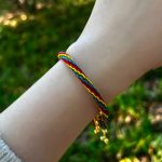 Buddha Stones Gold Swallowing Beast Family Luck Reincarnation Knot Colorful String Bracelet Bracelet BS 6