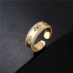 Buddha Stones Evil Eye Luck Blessing Copper Ring Rings BS 1